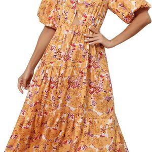 Women's Floral Maxi Dress Boho Summer Wedding Guest Beach Evening Wear